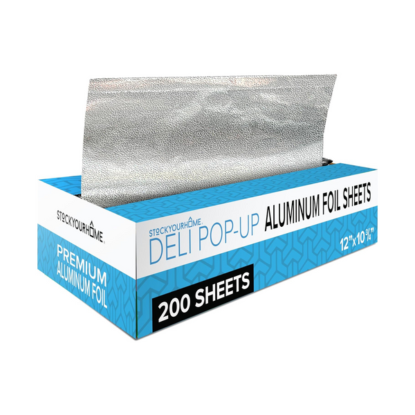 200 Count Pre-Cut Deli Aluminum Foil Sheets