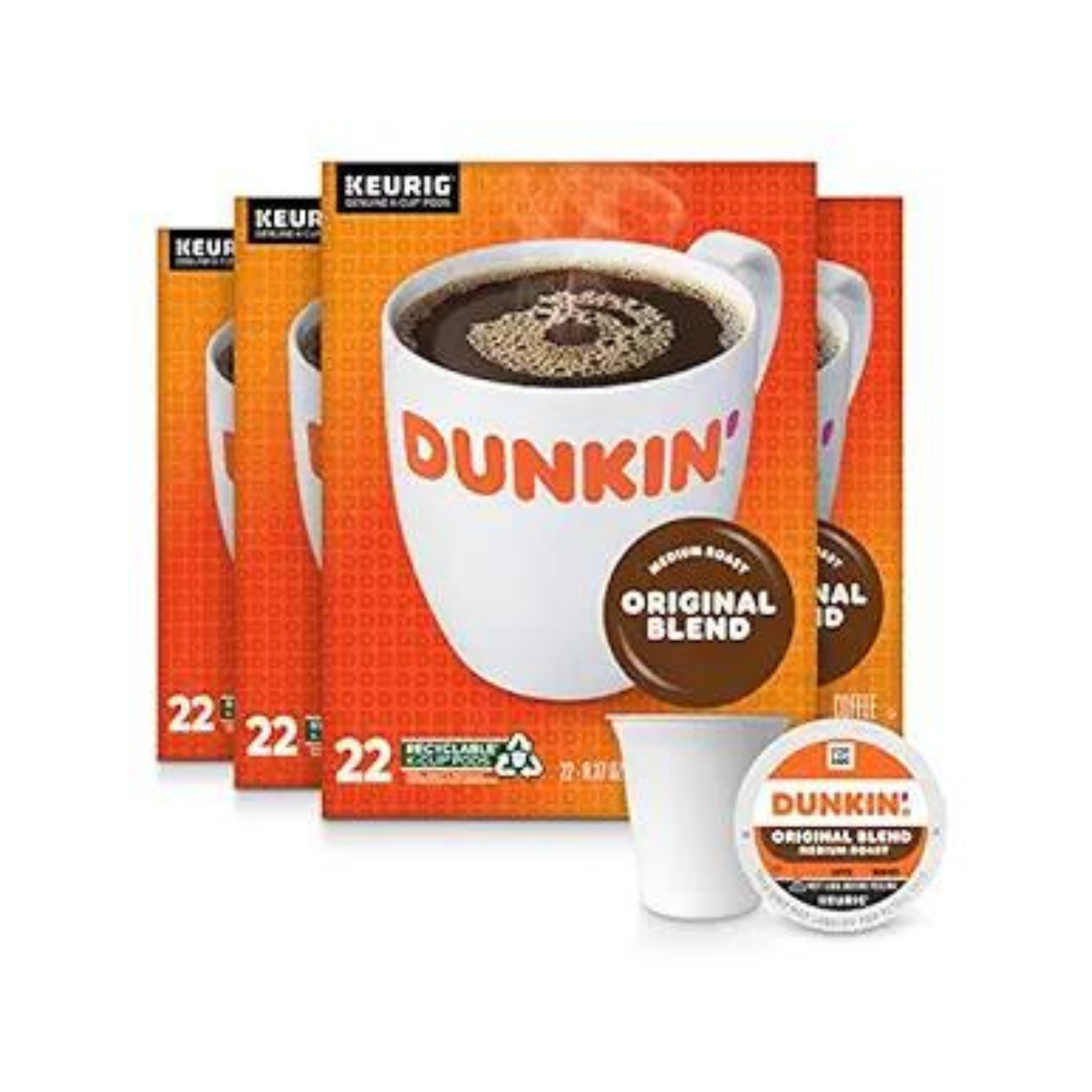 88-Count Dunkin’ Original Blend Medium Roast Keurig K-Cup Coffee Pods