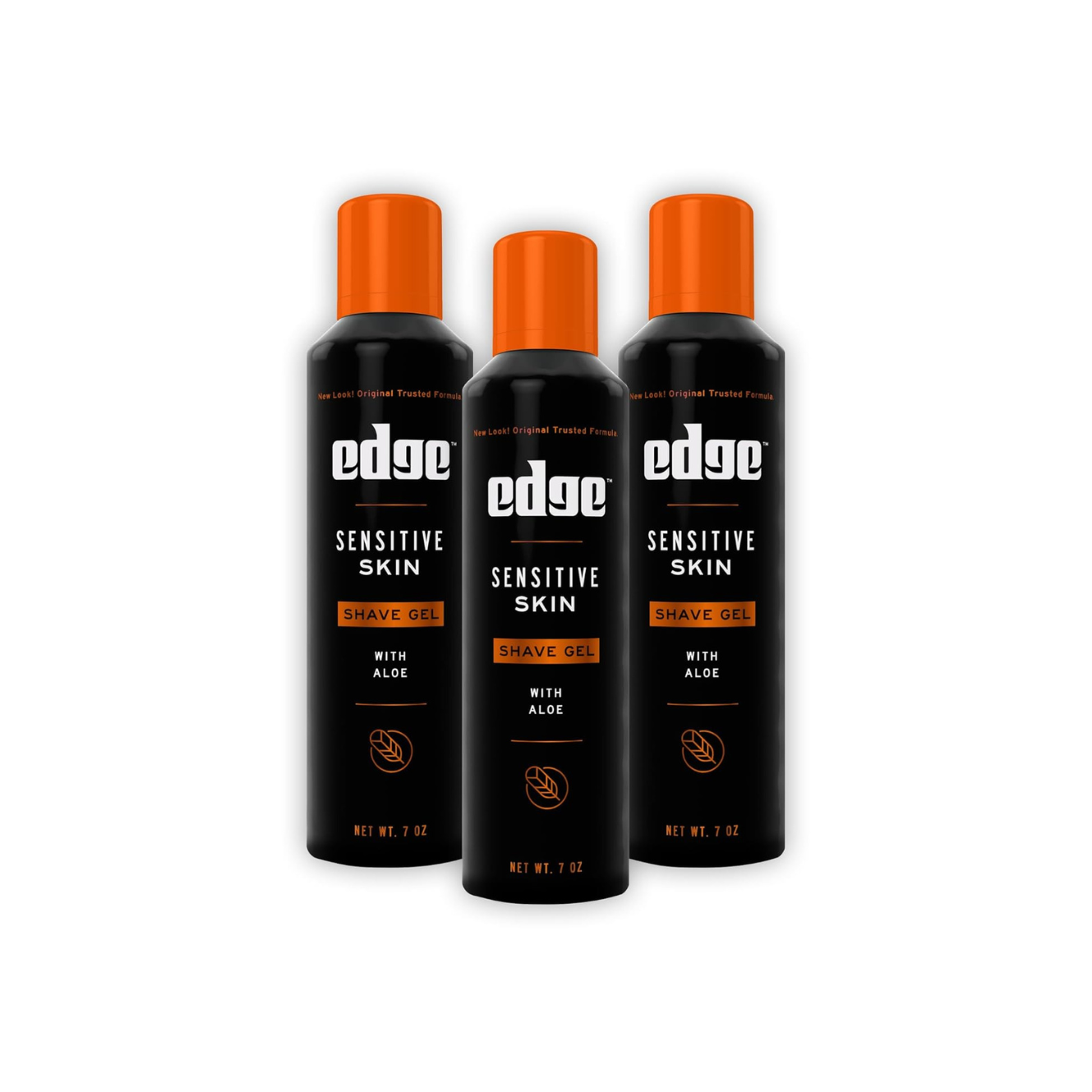 3-Pack Edge Men's 7oz Shave Gel with Aloe for Sensitive Skin + $0.90 Amazon Credit
