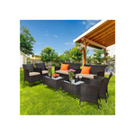 Gymax 8 Pcs Patio Rattan Outdoor Furniture Set