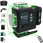 Bohdange 4 x 360 Laser Level Self Leveling 4D Green Cross Line Laser Level
