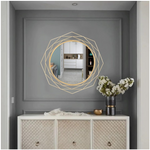 30'' Round Gold Wall Mounted Mirror