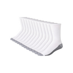 12-Pack Hanes Men's Max Cushioned Crew Socks (White/Grey Foot Bottom)