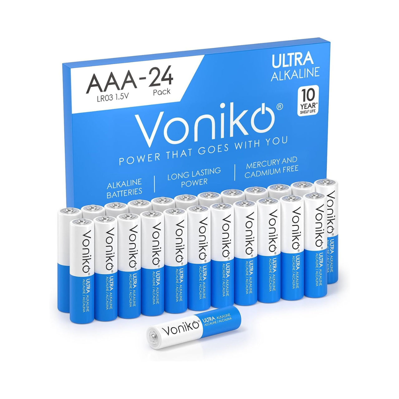 24-Pack Voniko Premium Grade 1.5V Alkaline Triple A Battery