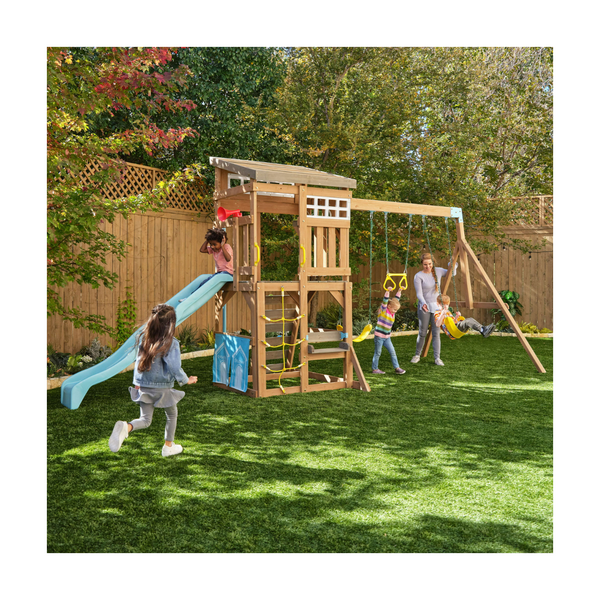KidKraft Modern Outdoor Wooden Swing Set