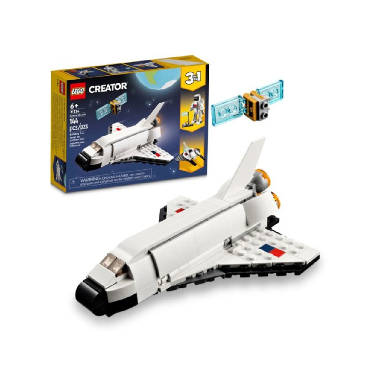 144-Piece LEGO Creator 3-in-1 Space Shuttle Building Kit