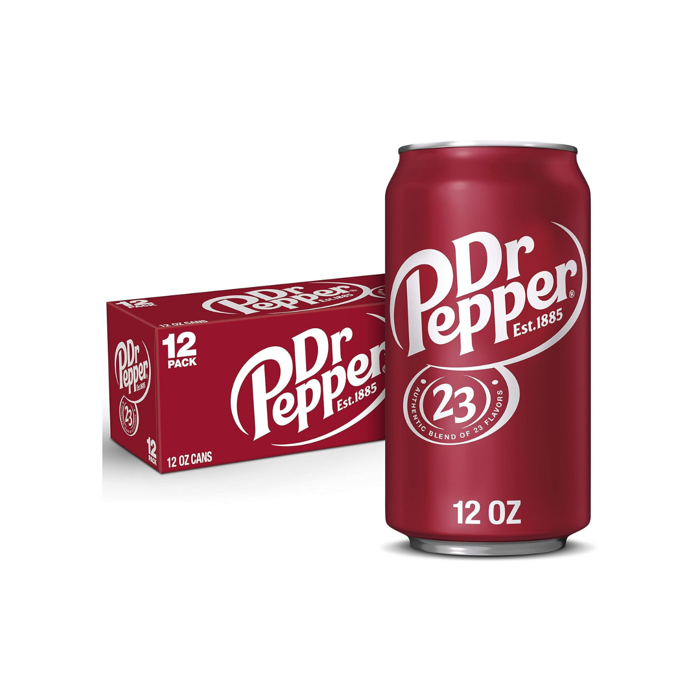 12-Pack Dr Pepper Soda, 12 fl oz cans