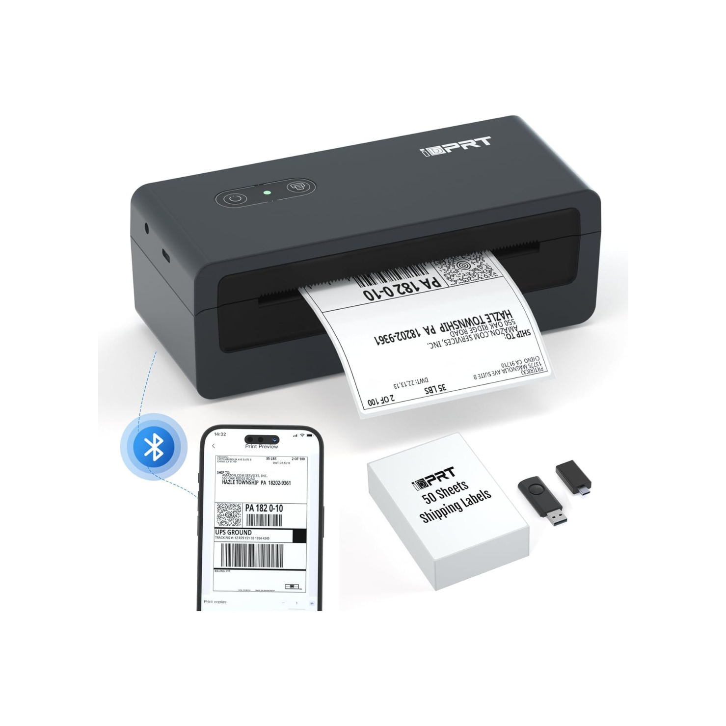 iDPRT Bluetooth Thermal Label Printer