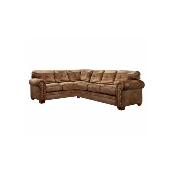 American Furniture Classics Wild Horses Two Piece Sectional Sofa