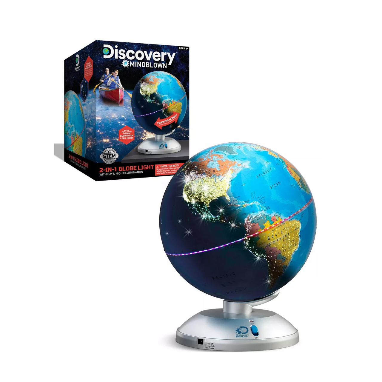 Discovery Kids 2 in 1 Globe Light, Day and Night Illumination