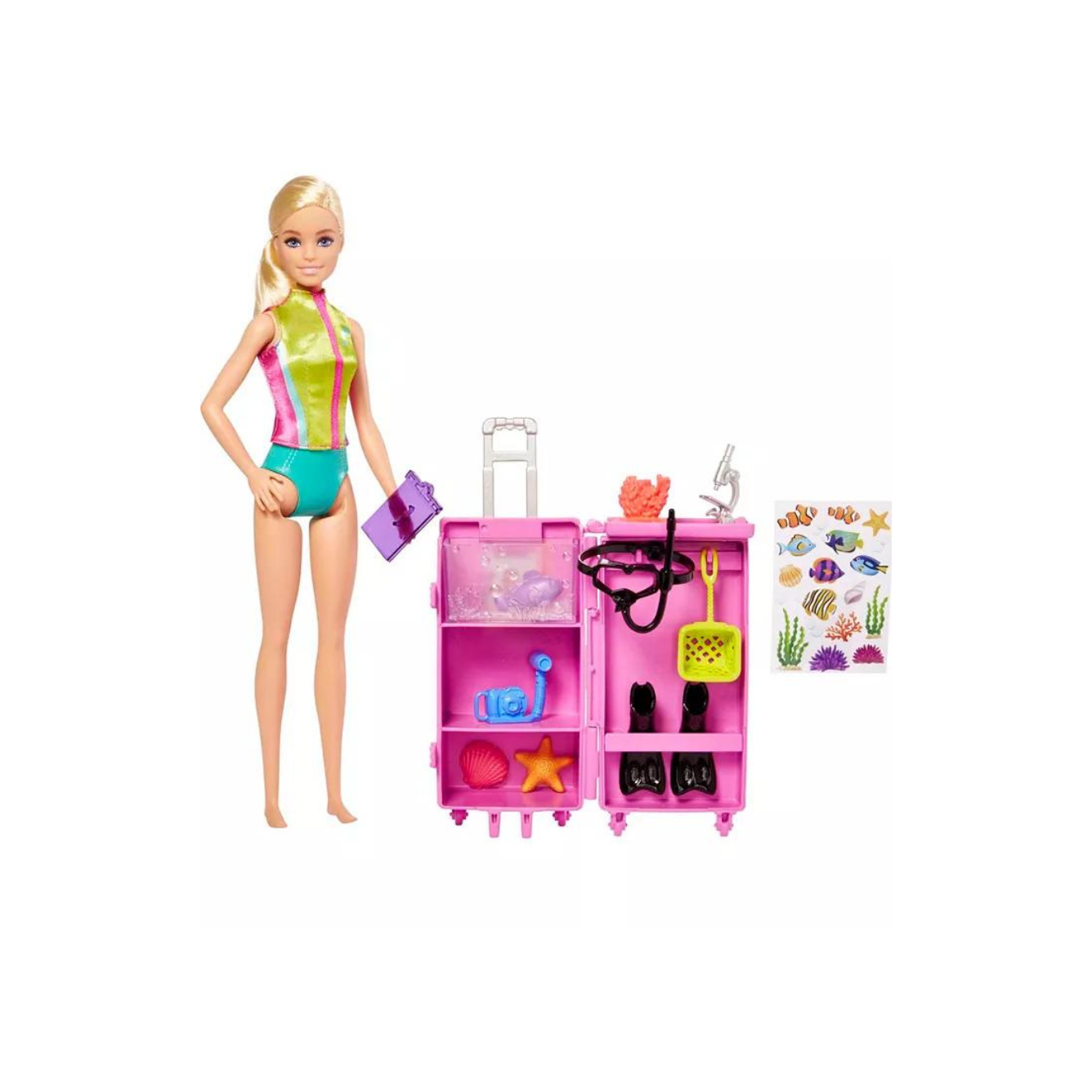 Barbie Marine Biologist Doll & 10+ Accessories Mobile Lab Playset