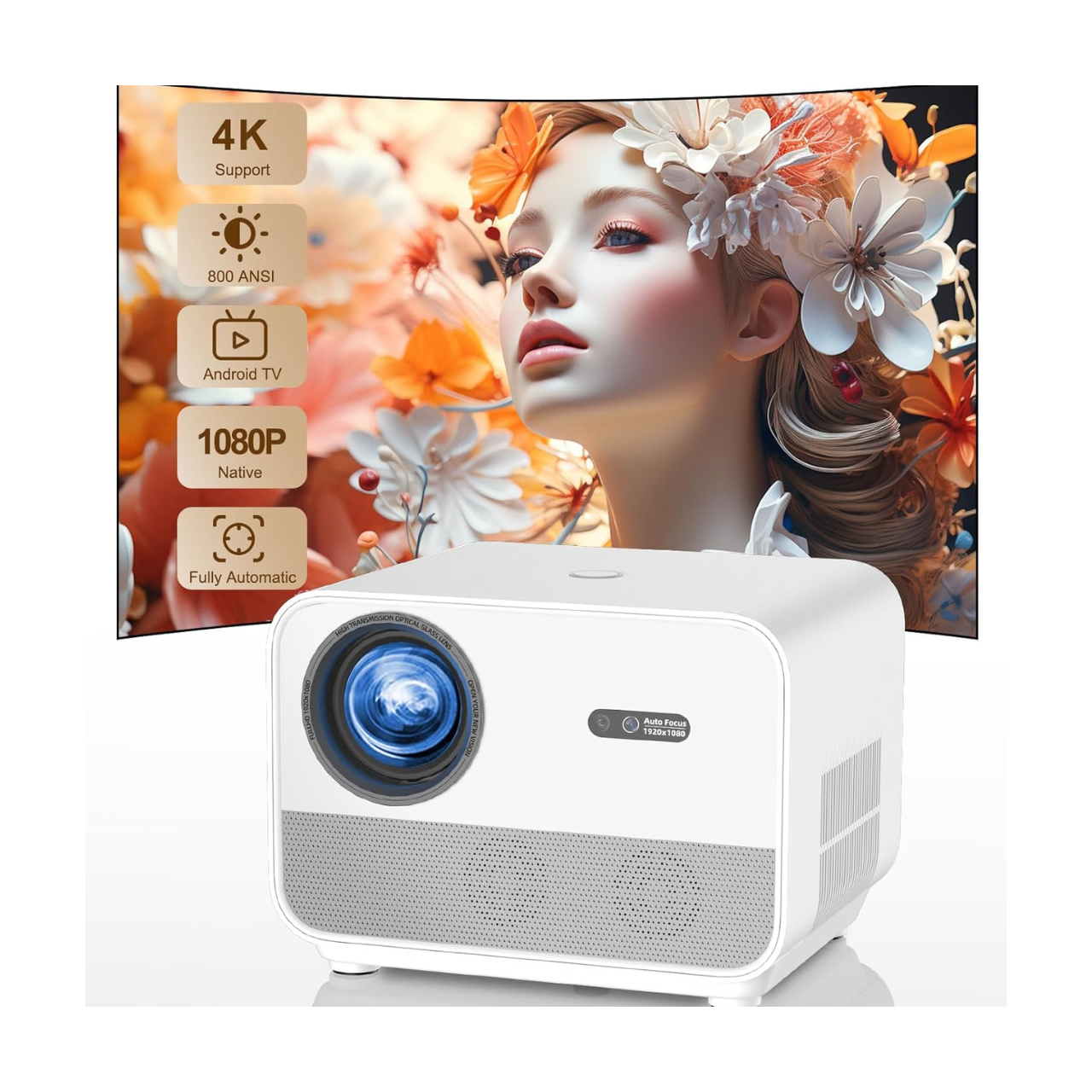 FunFlix A1 Android TV Projector 4K with WiFi and Bluetooth