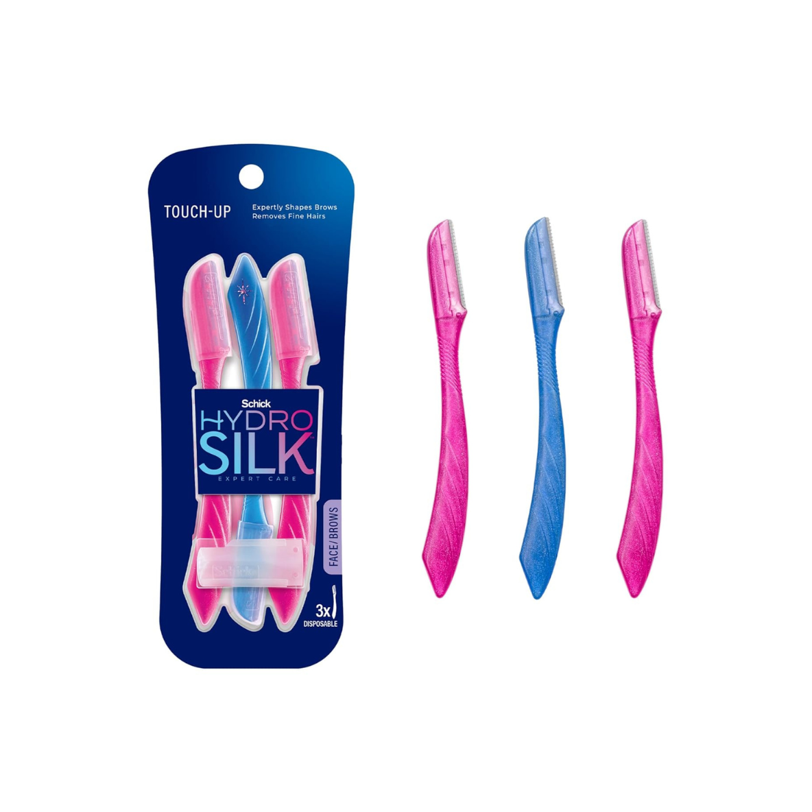 3 Pack Of Schick Hydro Silk Touch-Up Dermaplaning Tools