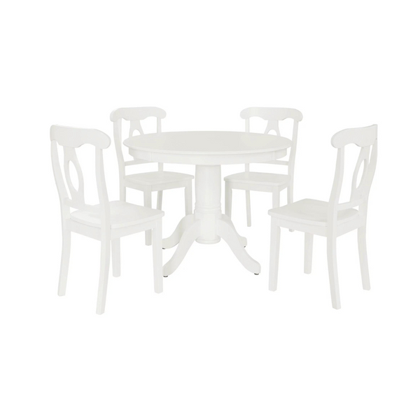 DHP Aubrey 5-Piece Traditional Pedestal Dining Set