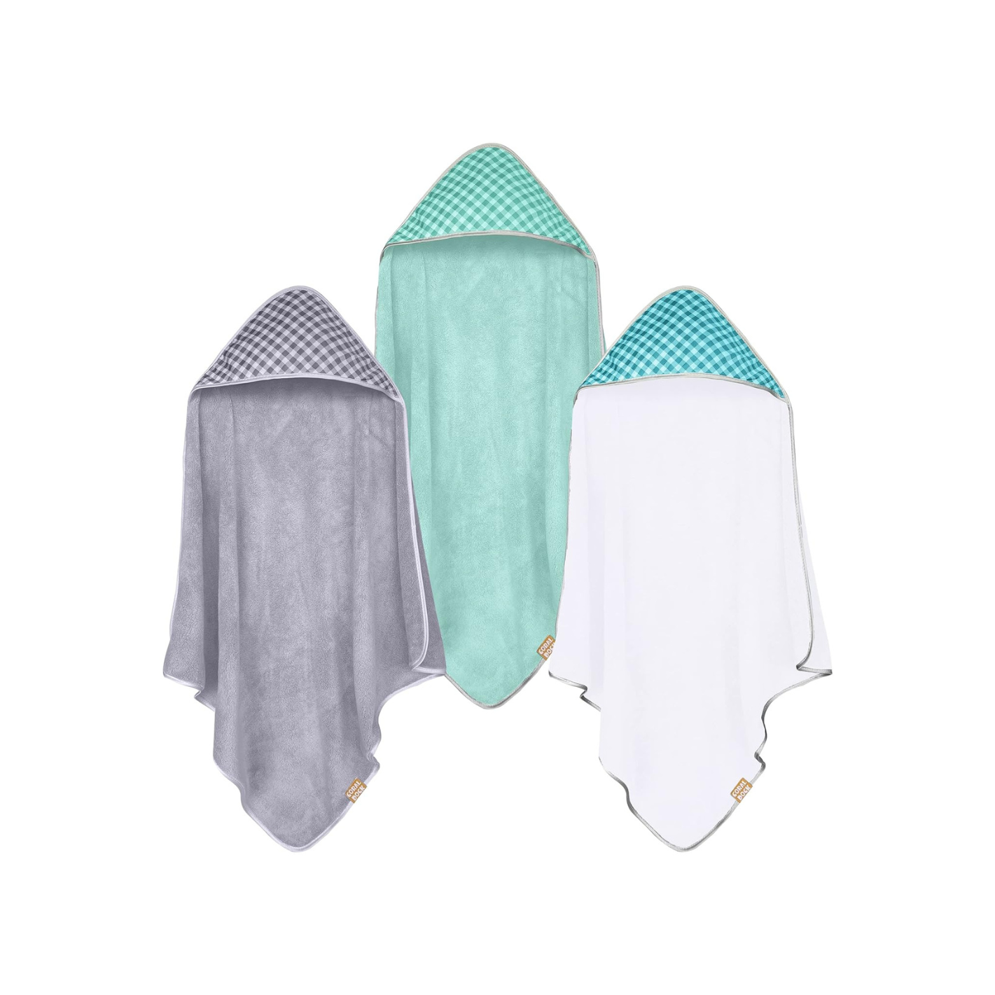 3-Pack Of Baby Hooded Bath Towels