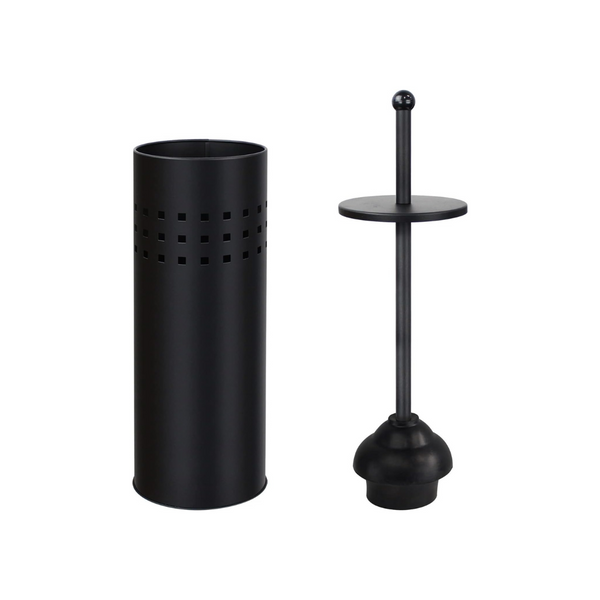 Blue Donuts Modern Toilet Plunger with Holder for Bathroom