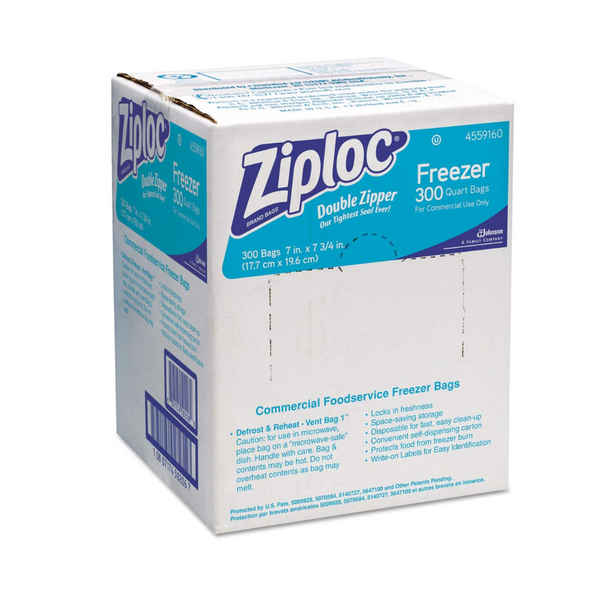 300 Ziploc 1 Quart Freezer Bags