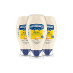 3 Hellmann's Real Mayonnaise Squeeze Bottles