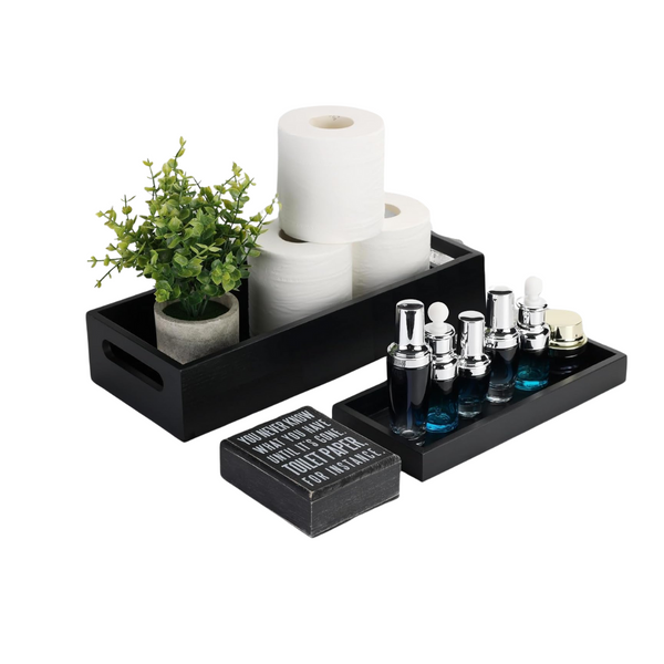 Set Of 3 Bathroom Decor Counter Trays