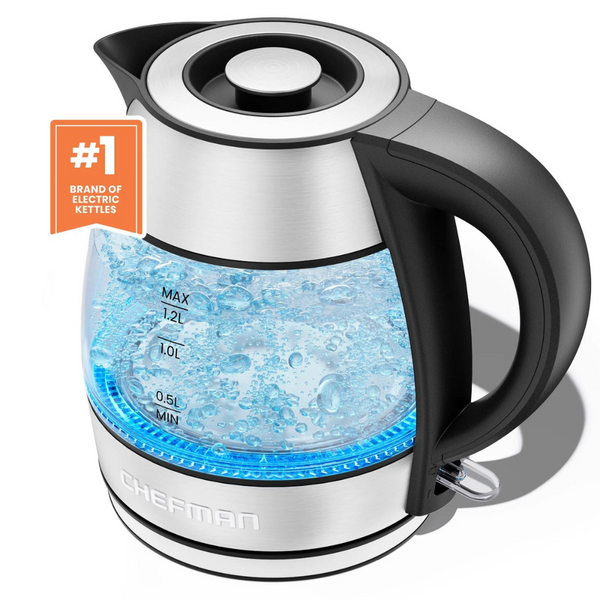 Chefman Rapid Boil Glass Kettle