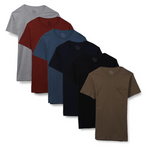 6 Fruit of the Loom Men's Short Sleeve Pocket T-Shirts