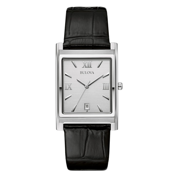 Bulova Men's Watch with Black Leather Strap