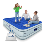 Queen And Twin Double-Height Inflatable Mattress w/ Built-In Pumps