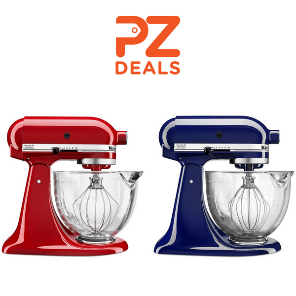 KitchenAid 5 qt. Stand Mixer with Glass Bowl & Flex Edge Beater (3 colors)