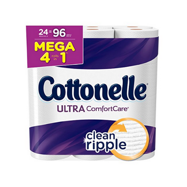 24 mega rolls of Cottonelle toilet paper