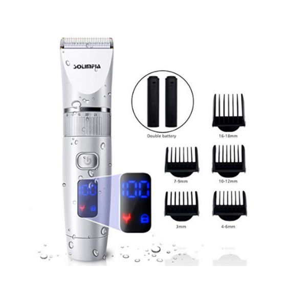 Kit de cortapelos inalámbrico para hombre con pantalla LED