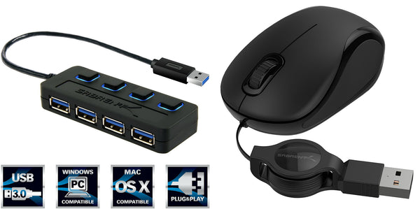 Buy a 4 port USB hub and get a travel mouse for FREE