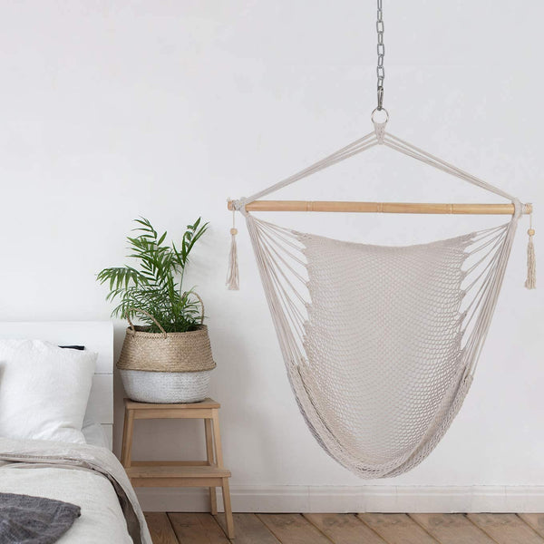 Patio Watcher Hammock Chair Hanging Rope Swing Seat