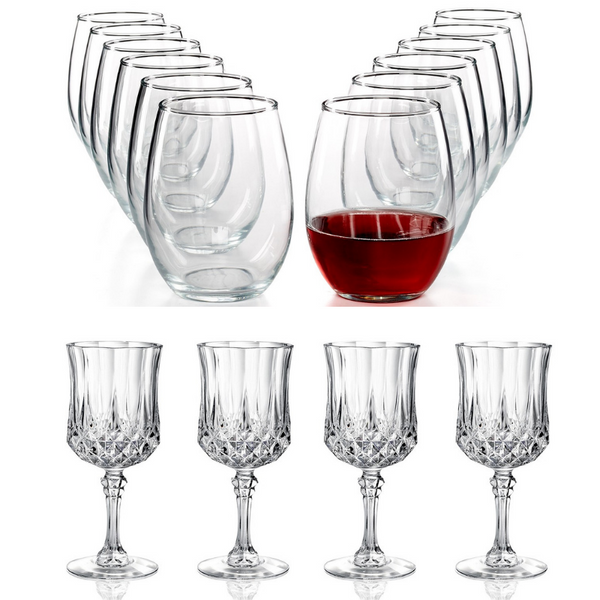 4 copas Longchamp Cristal D'Arques y 12 copas Martha Stewart en oferta
