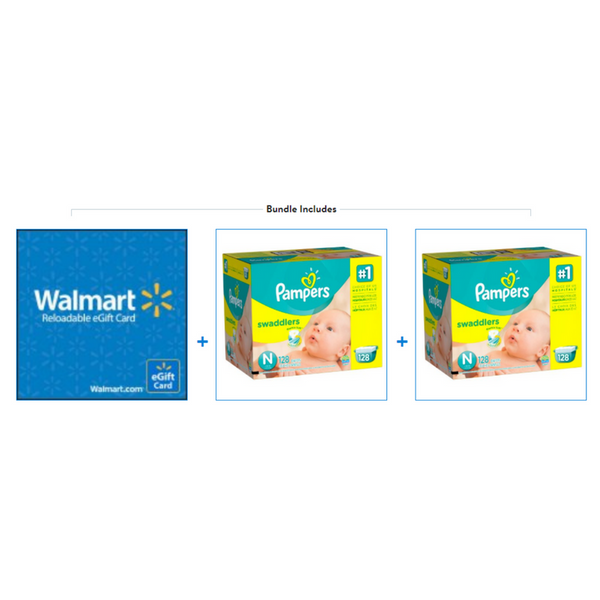 2 cajas de pañales Pampers Swaddlers + tarjeta de regalo de Walmart de $20