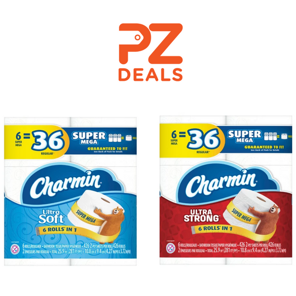 24 Rolls of Charmin Mega Plus Toilet Paper + $10 Target Gift Card