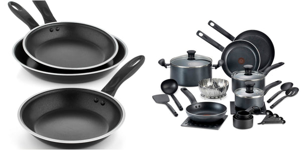 8", 9" & 11" Fry Pan Set or 18 Piece Cookware Set