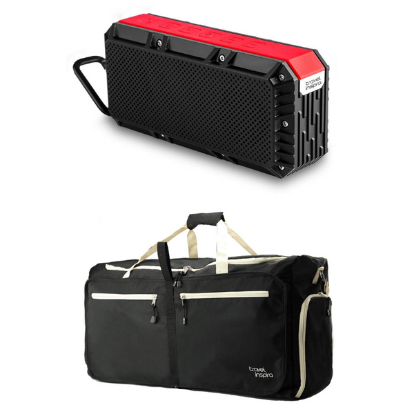 50% de descuento en bolsa de lona, ​​altavoz Bluetooth, adaptador de viaje, almohada de viaje y más