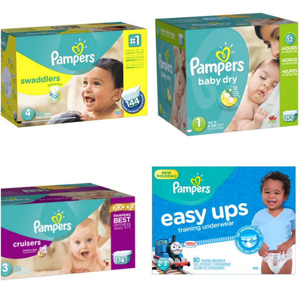 Huge saving on Pampers Diapers! Many sizes!