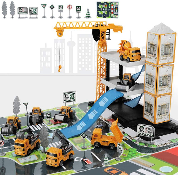 Construction Site Vehicles Toy Set