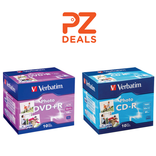 Paquete de 10 CD-R o DVD+R de fotos de Verbatim