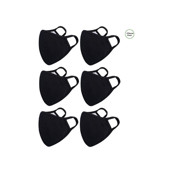 6 Cotton Reusable Face Masks