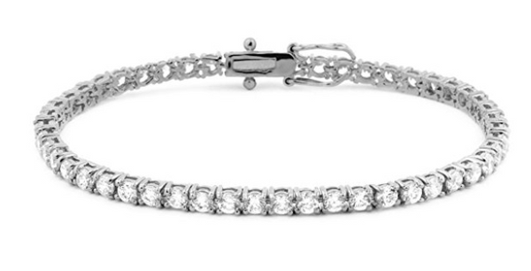 8K White Gold Plated Cz Tennis Bracelets