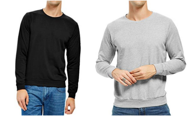Slim fit pullover crew neck sweatshirt