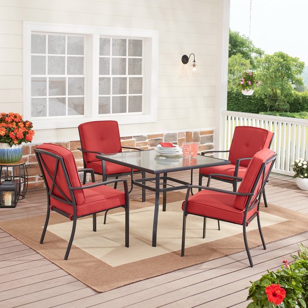 Mainstays Forest Hills Juego de comedor para patio de 5 piezas
