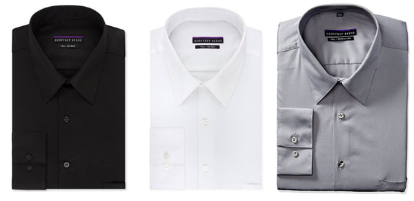 Geoffrey Beene men's tall fit solid dress shirts