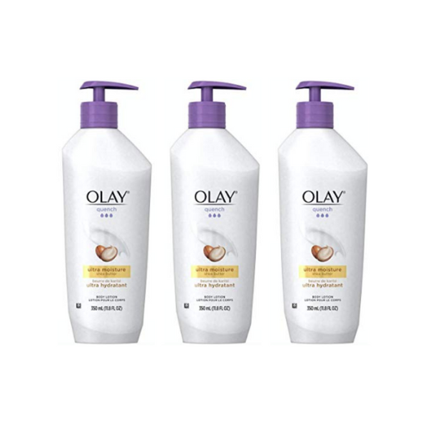 3 Bottles of Olay Quench Ultra Moisture Shea Butter Body Lotion