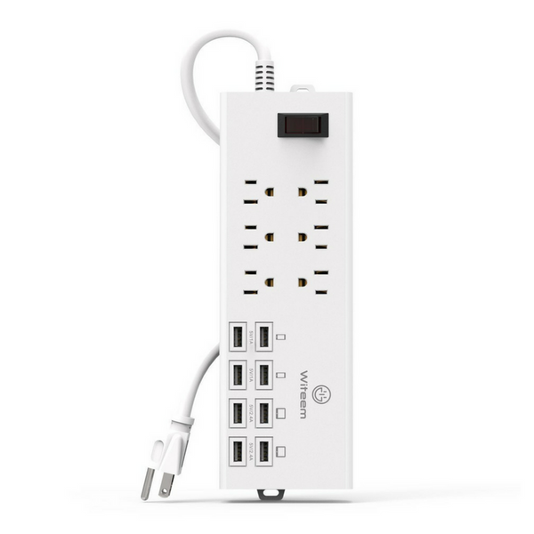 6 AC Outlets and 8 USB Ports Surge Protector