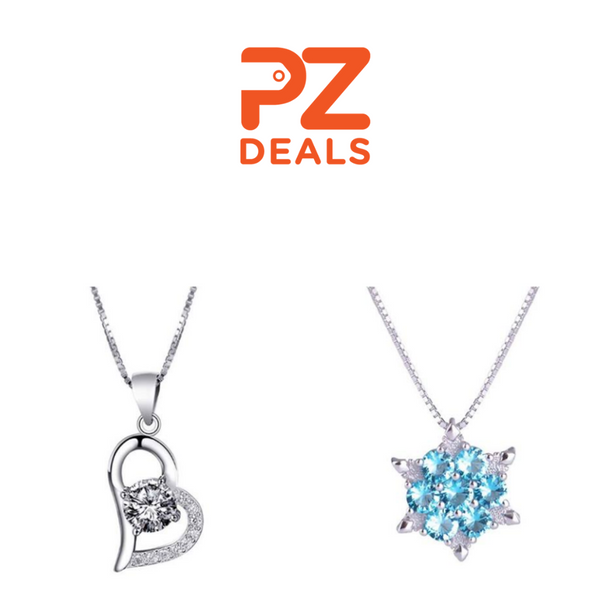 Oceanyee Silver Pendant Necklace with Box