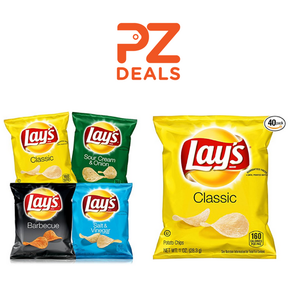 40 bags of Lay's classic or variety pack potato chips