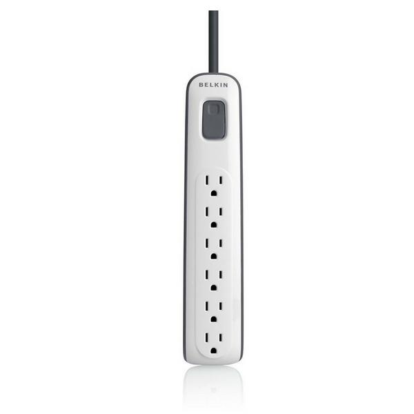 Protector contra sobretensiones para regleta de alimentación AV de 6 tomacorrientes Belkin